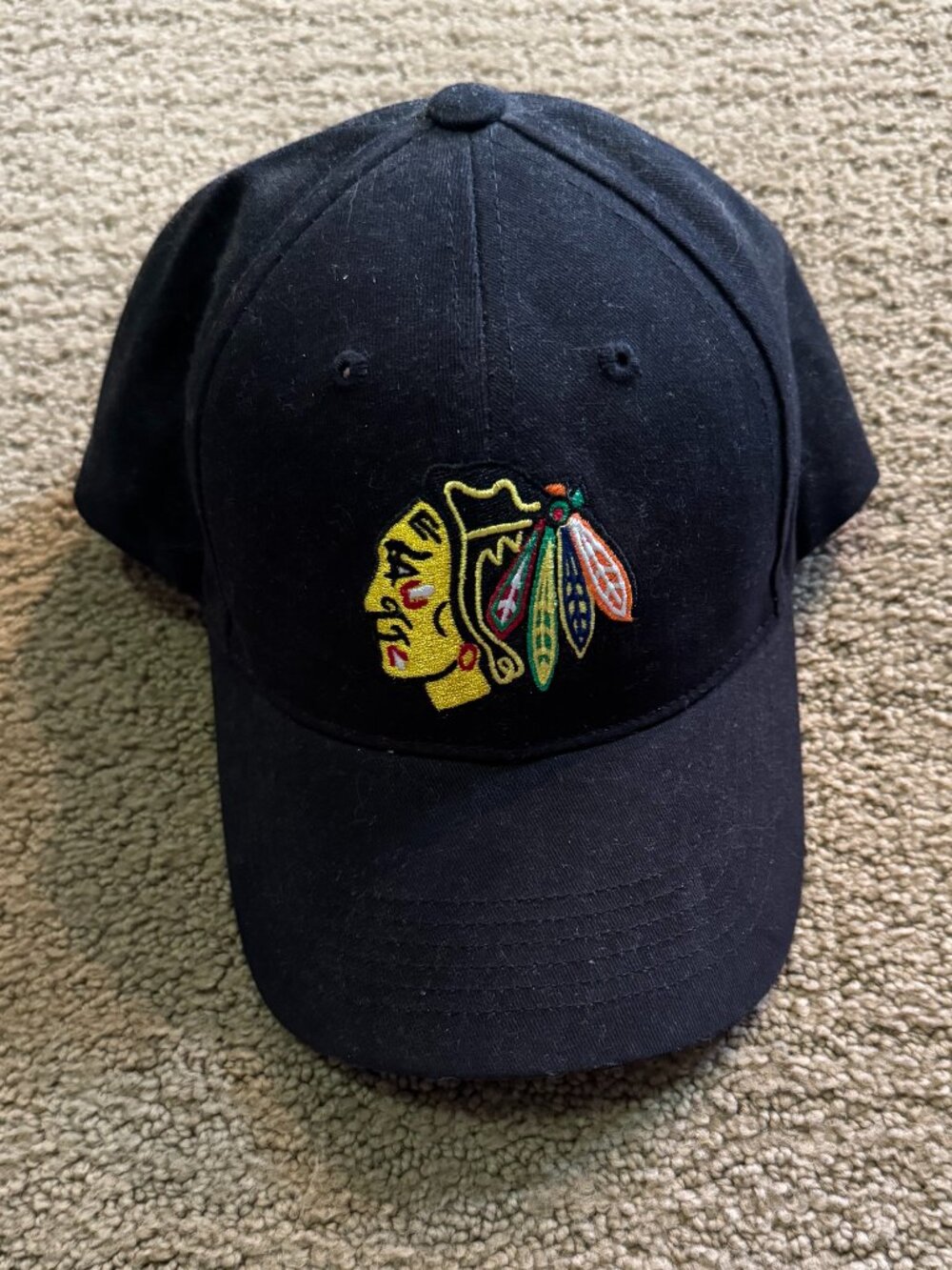 Chicago Blackhawks Black Adjustable Hat